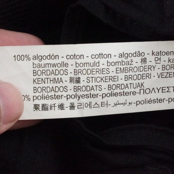 Zara Strappy Embroidered Mini Dress Womens Small Black Floral Black W/ Pockets - Picture 8 of 13